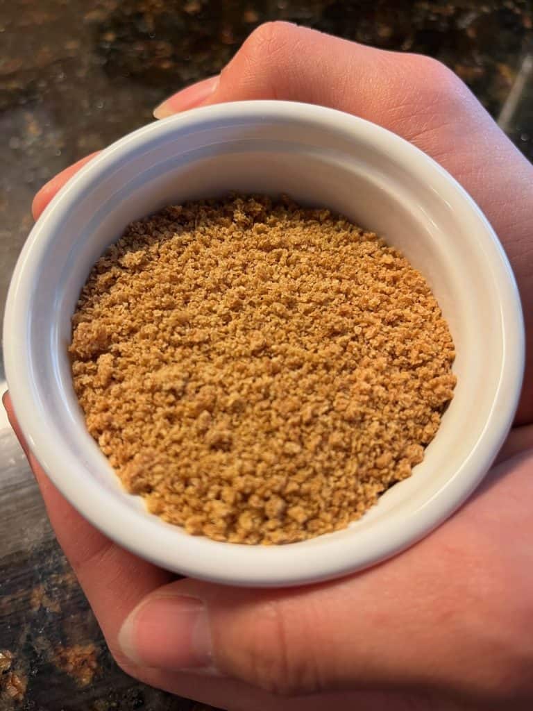dried bread crumbs in bowl