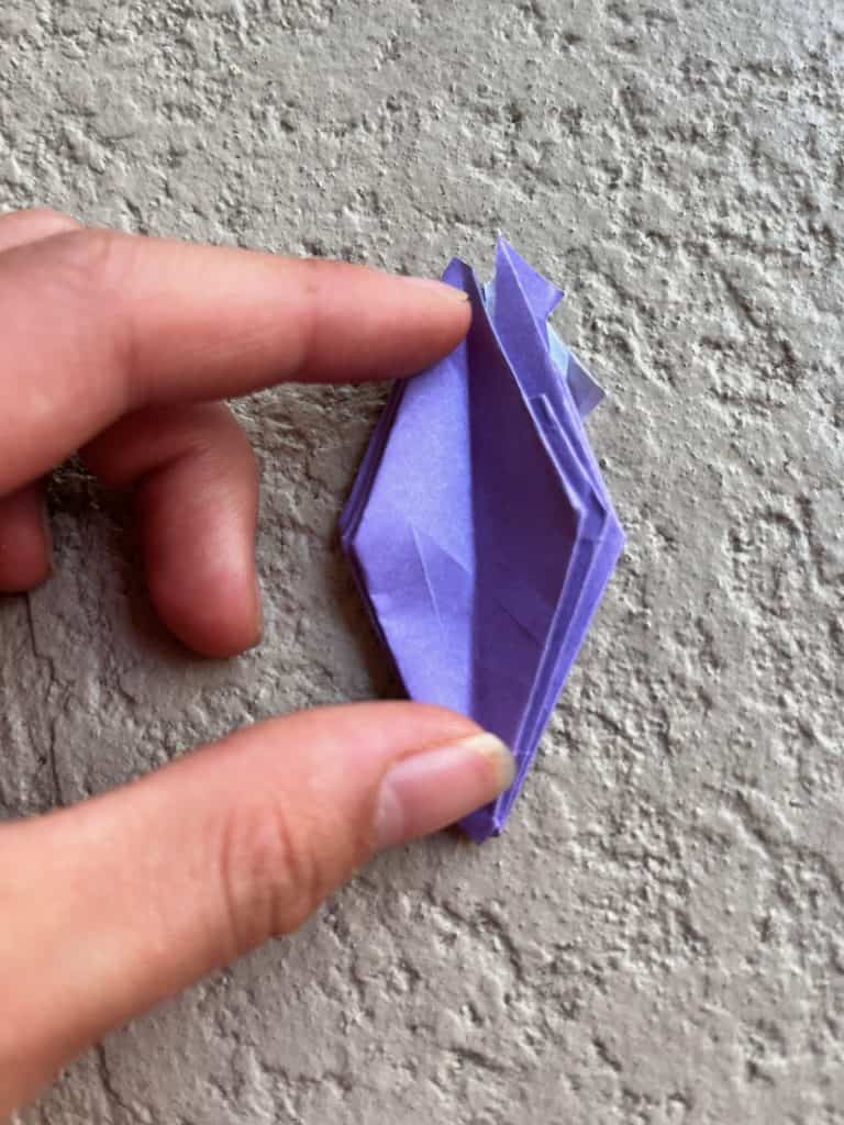 flipping sides for origami lily