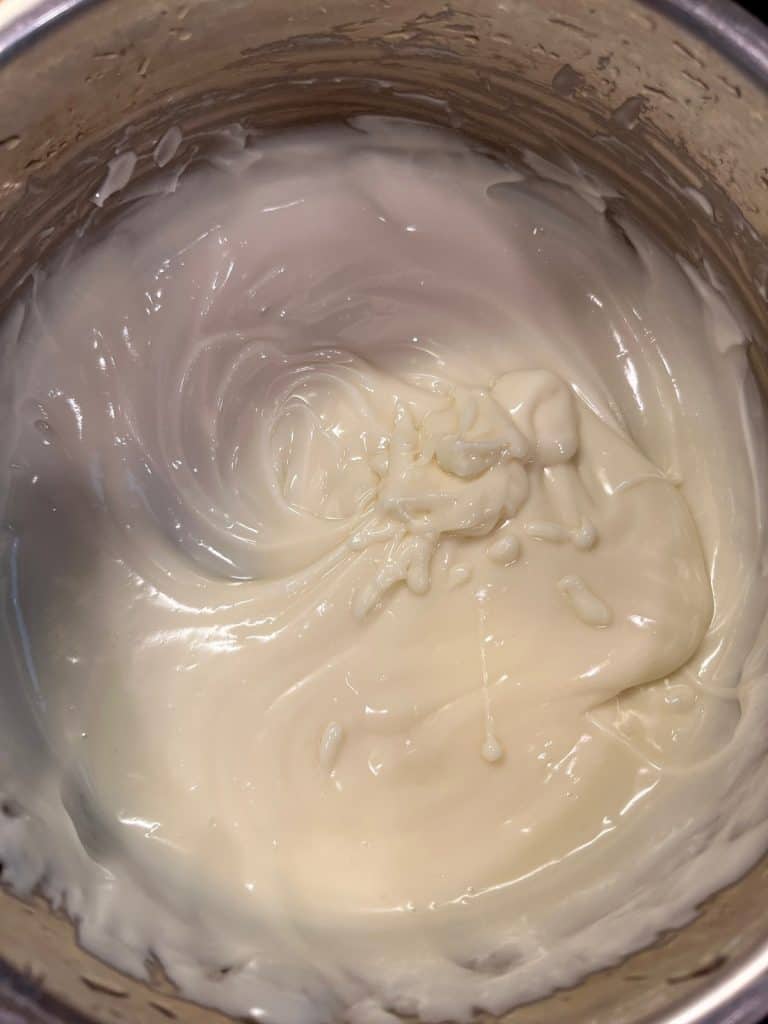 whipped and finished homemade lotion in pan