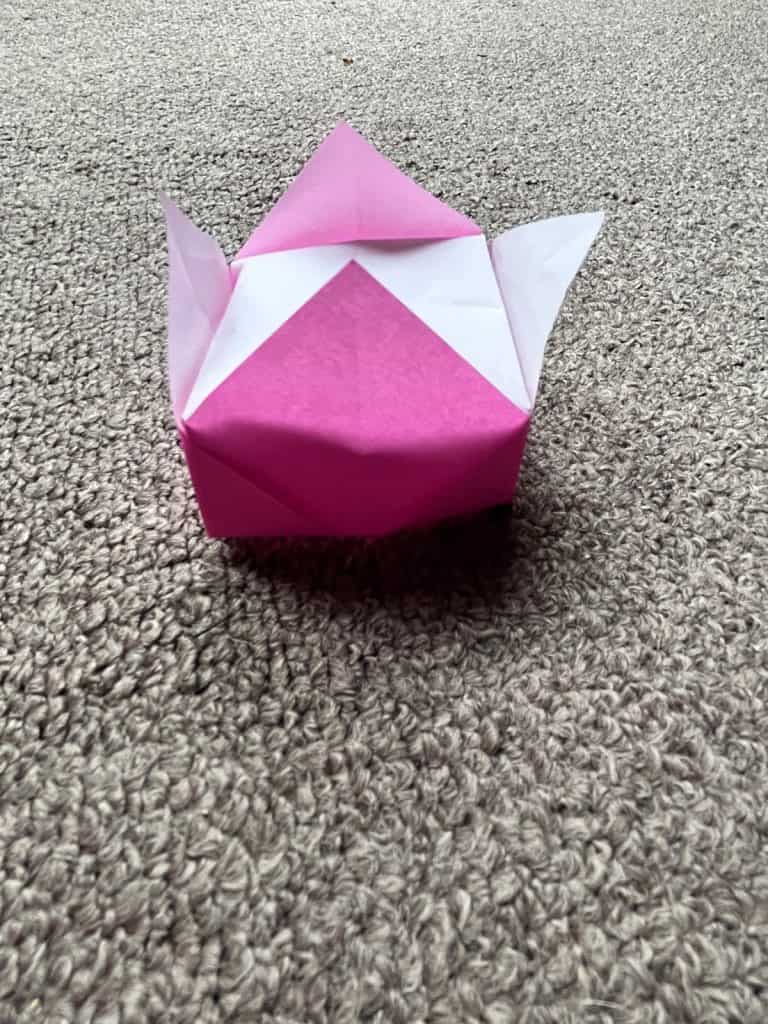 finished origami crown
