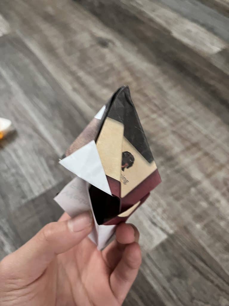 origami looking like cones