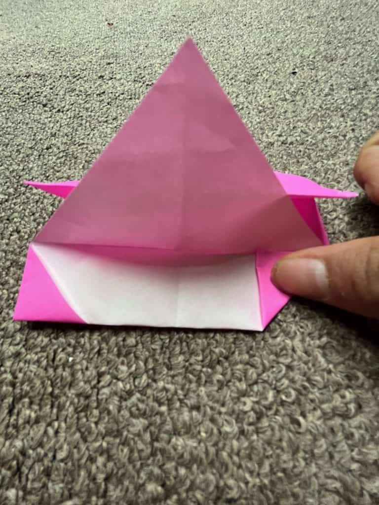 triangle flap up and folding more triangles