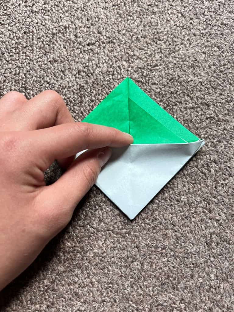 folding sail of origami sailboat